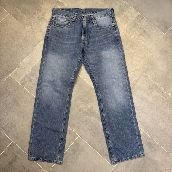 Levis 559 Jeans Mens 32x30 Blue Dark Wash Straight Leg Relaxed Fit Faded - Picture 4 of 11